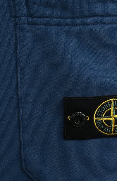 Хлопковые джоггеры STONE ISLAND синего цвета по цене 17550 руб., арт. 791661520/12, фото 3 Хлопковые джоггеры STONE ISLAND, арт. 791661520/12, фото 3