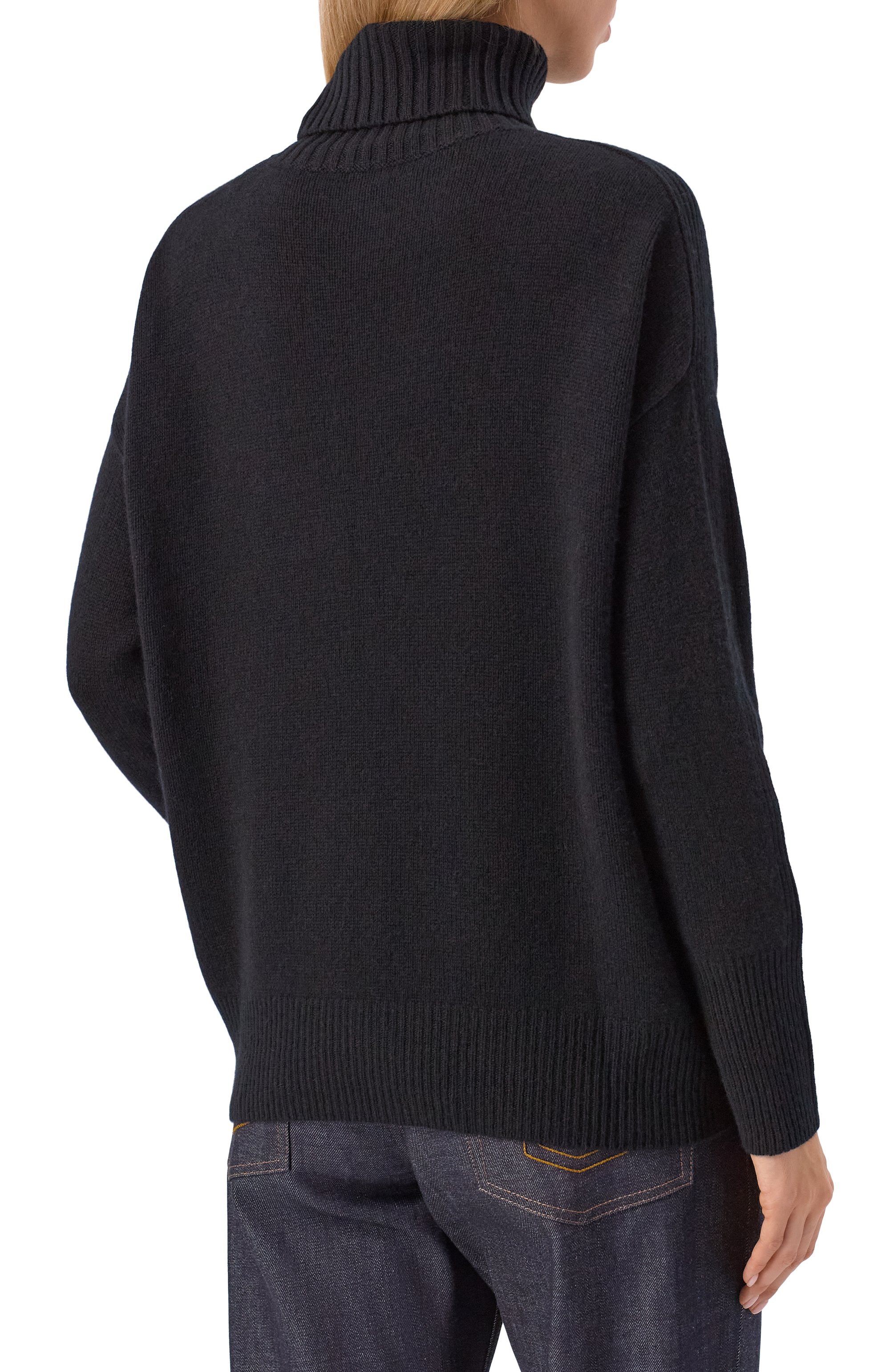 Кашемировый свитер ALLUDE черного цвета по цене 74400 руб., арт. 255/11156, фото 4 Кашемировый свитер ALLUDE, арт. 255/11156, фото 4