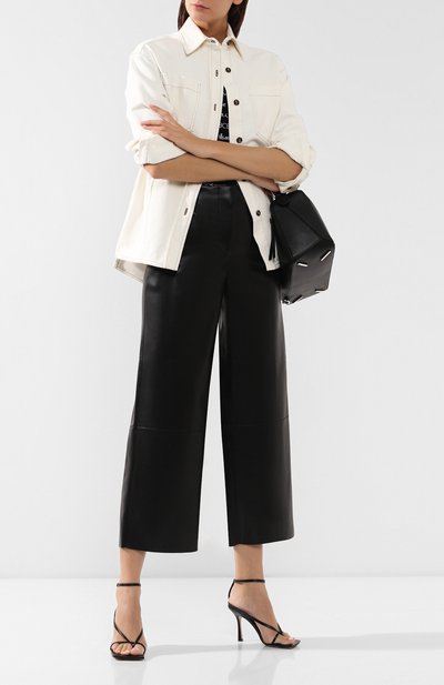 Брюки NANUSHKA черного цвета по цене 44200 руб., арт. AFRICA_BLACK_VEGAN LEATHER, фото 2 Брюки NANUSHKA, арт. AFRICA_BLACK_VEGAN LEATHER, фото 2