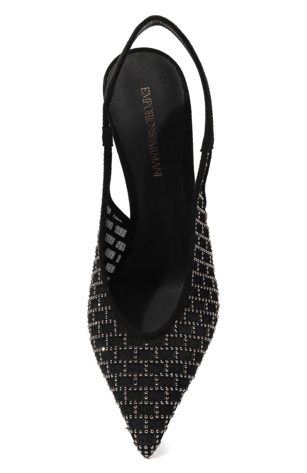 Текстильные туфли со стразами EMPORIO ARMANI, арт. X3E462/XR079, фото 6