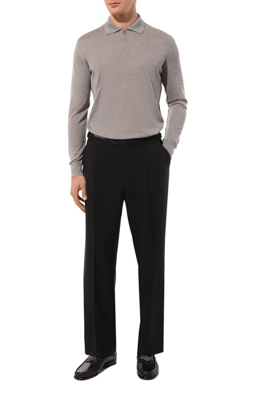 Шерстяные брюки Corneliani 944L26-9418350 Чёрный  944L26-9418350 Фото 2