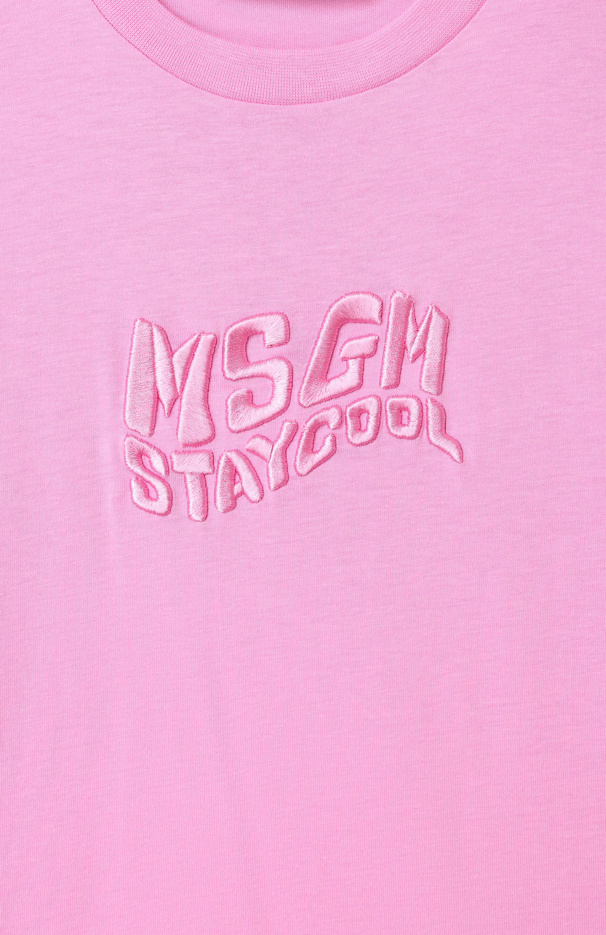 Хлопковая футболка MSGM KIDS, арт. S5MSJGTH241, фото 3