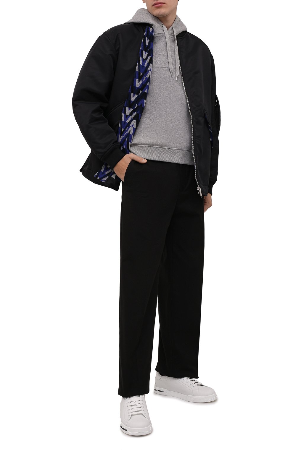 Хлопковое худи VALENTINO серого цвета по цене 77400 руб., арт. XV3MF21D84D, фото 2 Хлопковое худи VALENTINO, арт. XV3MF21D84D, фото 2