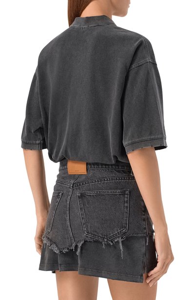 Комбинированное платье ALEXANDER WANG темно-серого цвета по цене 89950 руб., арт. 4DC3266122, фото 3 Комбинированное платье ALEXANDER WANG, арт. 4DC3266122, фото 3