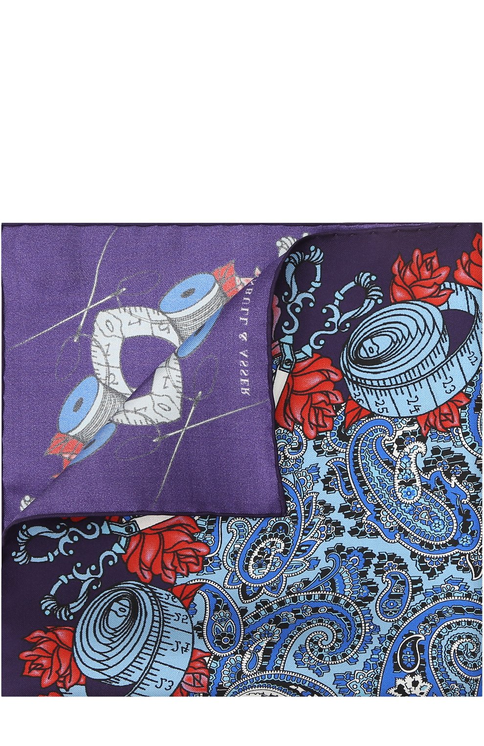 Шелковый платок с принтом TURNBULL & ASSER, арт. PSQ001-BB468, фото 1