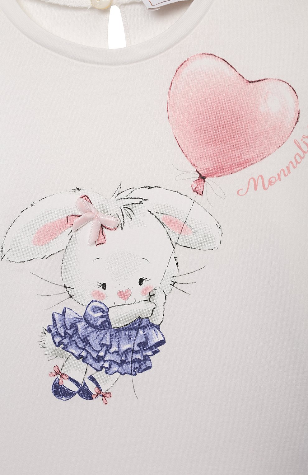 Хлопковый лонгслив MONNALISA, арт. 318619PU, фото 3