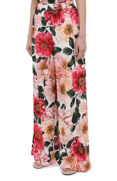 Брюки из вискозы DOLCE & GABBANA розового цвета по цене 135000 руб., арт. FTBT3T/FSRMU, фото 3 Брюки из вискозы DOLCE & GABBANA, арт. FTBT3T/FSRMU, фото 3