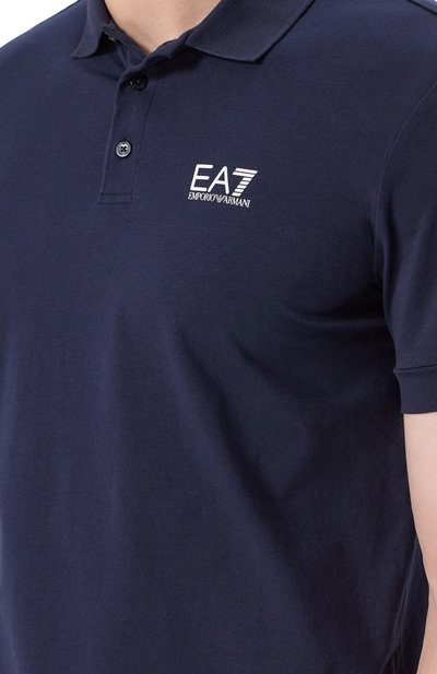 Хлопковое поло EA7, арт. 8NPF14/PJVQZ, фото 5
