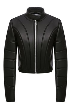 Женская кожаная куртка BOTTEGA VENETA черного цвета, арт. 667265/V15Y0 | Фото 1 (Материал подклада: Вискоза; Длина (верхняя одежда): Короткие; Рукава: Длинные; Женское Кросс-КТ: Замша и кожа; Стили: Гранж; Материал внешний: Натуральная кожа; Кросс-КТ: Куртка, Утепленные; Материал сплава: Проставлено; Драгоценные камни: Проставлено)