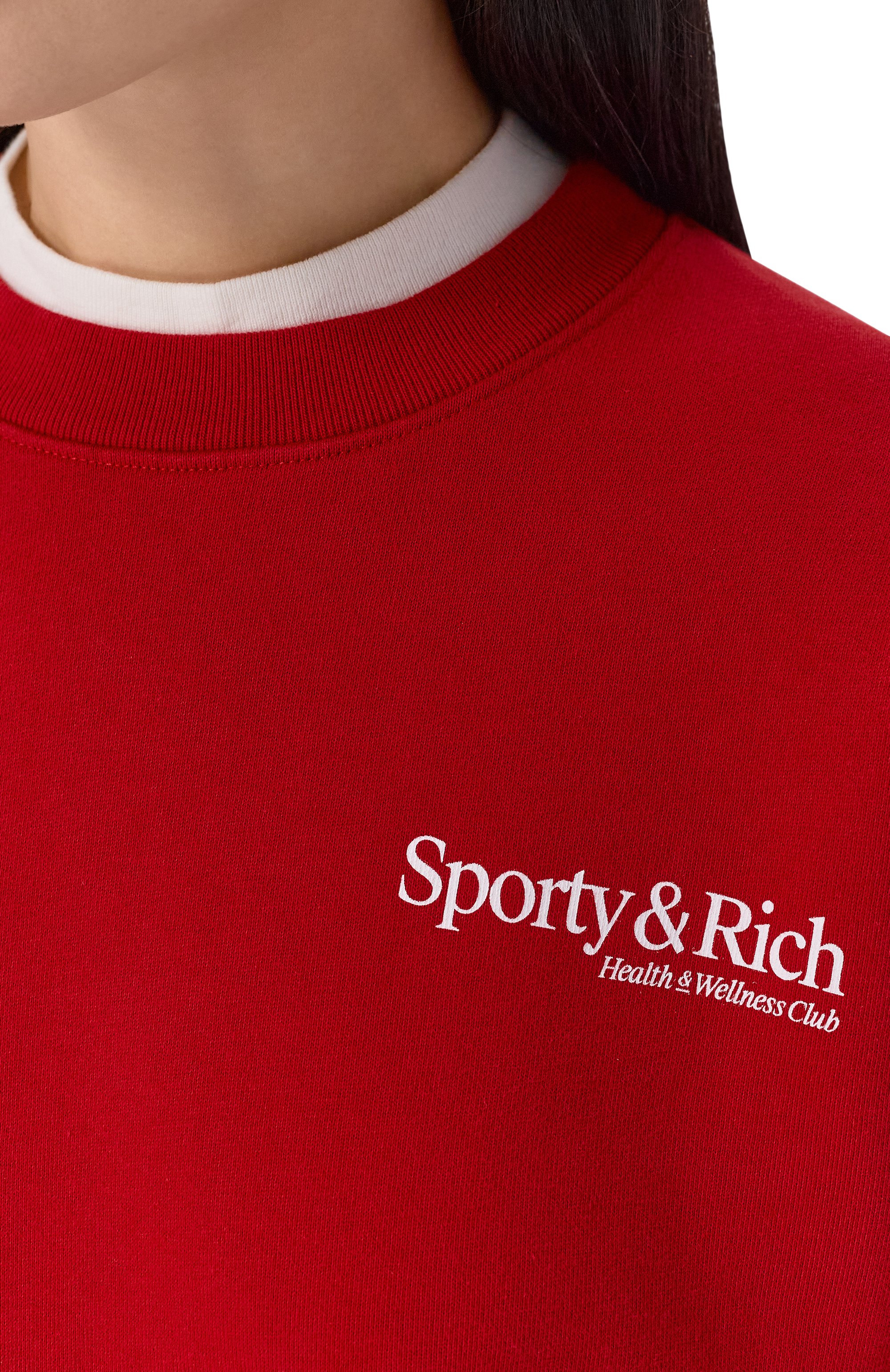 Хлопковый свитшот SPORTY AND RICH, арт. ST098710087RE15, фото 5