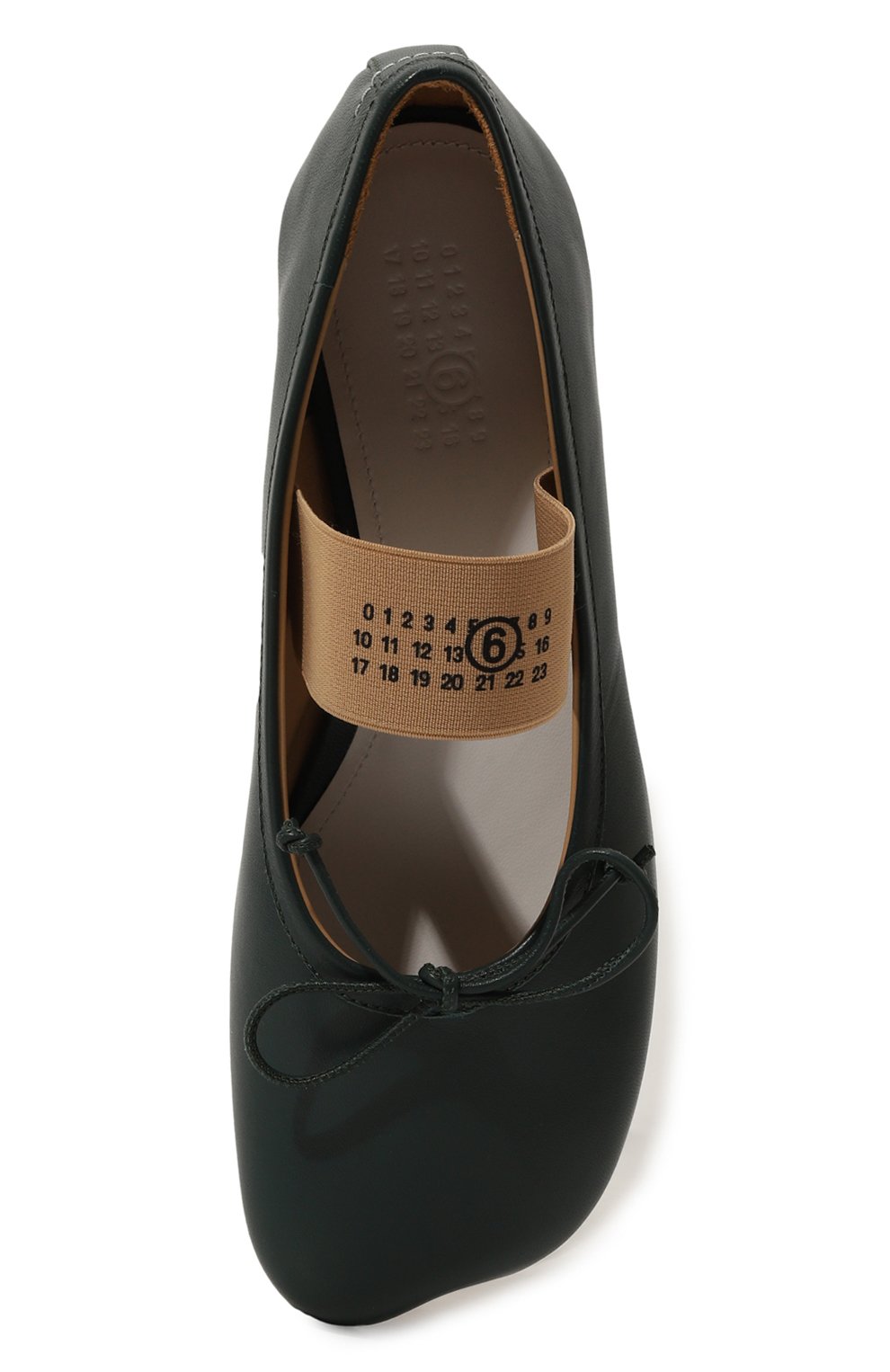 Кожаные балетки anatomic MM6 зеленого цвета по цене 59400 руб., арт. S59WZ0099/P3628, фото 6 Кожаные балетки anatomic MM6, арт. S59WZ0099/P3628, фото 6