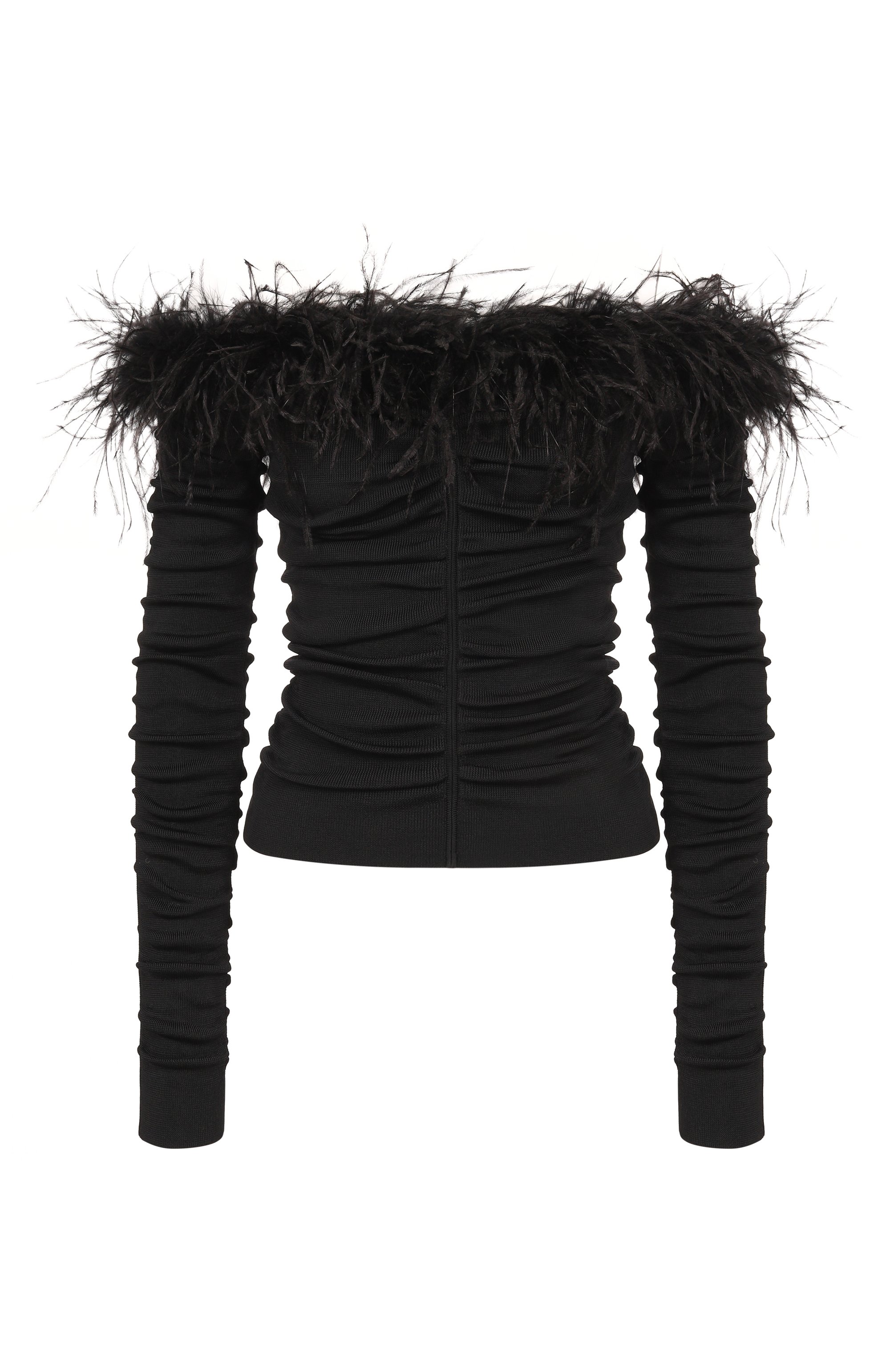 Топ с отделкой перьями SELF-PORTRAIT, арт. RS26011TB, фото 1