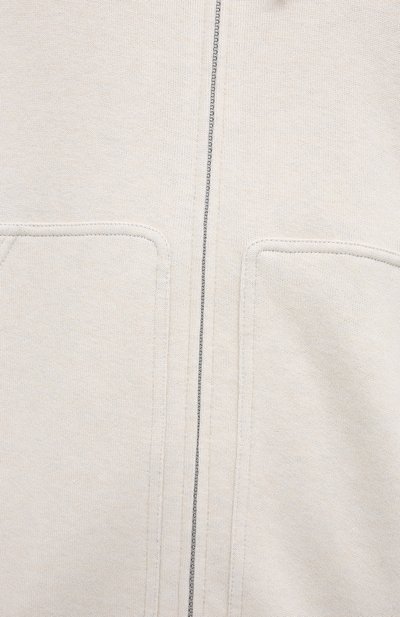 Толстовка из кашемира и хлопка BRUNELLO CUCINELLI, арт. MTU019069G, фото 5