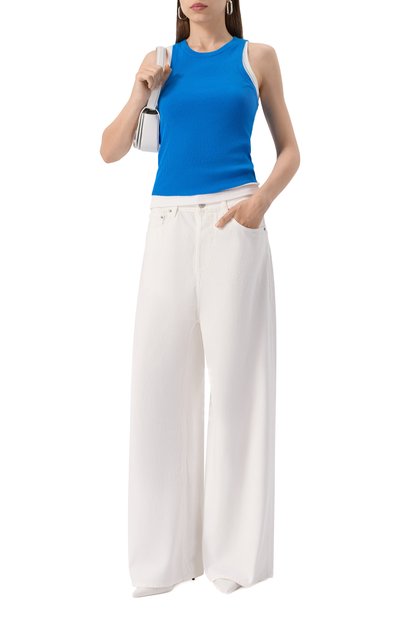 Майка из хлопка и кашемира ADDICTED синего цвета по цене 15030 руб., арт. MK911C, фото 2 Майка из хлопка и кашемира ADDICTED, арт. MK911C, фото 2