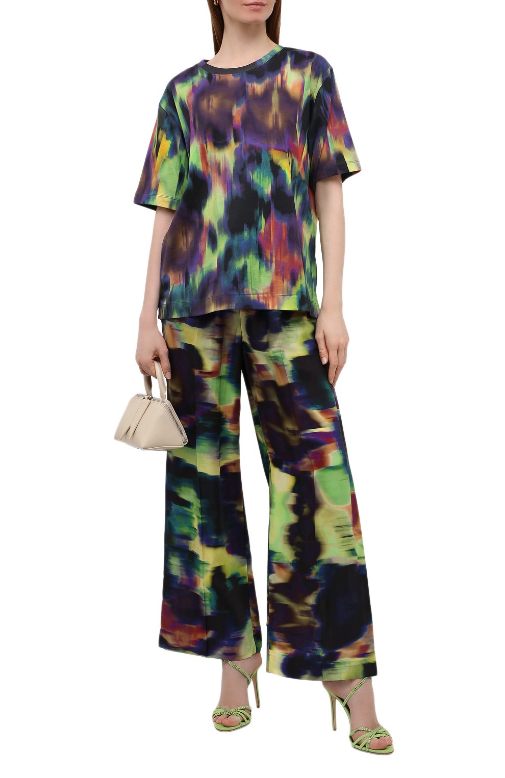 Хлопковая футболка DRIES VAN NOTEN разноцветного цвета по цене 28950 руб., арт. 221-031167-4619, фото 2 Хлопковая футболка DRIES VAN NOTEN, арт. 221-031167-4619, фото 2