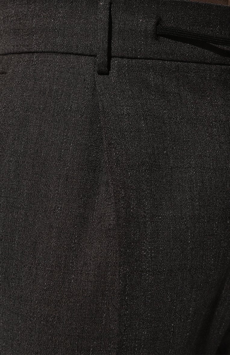 Мужские брюки из шерсти и хлопка ANDREA CAMPAGNA темно-коричнево�го цвета, арт. SPIAGGIA 1P | Фото 5 (Материал внешний: Шерсть; Длина (брюки, джинсы): Стандартные; Случай: Повседневный; Материал сплава: Проставлено; Драгоценные камни: Проставлено; Стили: Кэжуэл)