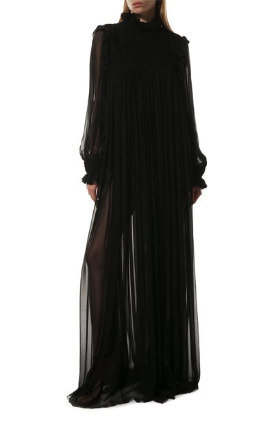 Шелковое платье SAINT LAURENT, арт. 568528/Y115W, фото 2