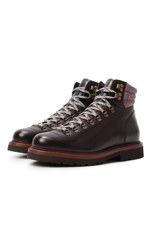 Кожаные ботинки Mountain Brunello Cucinelli MZUWBMS890 Коричневый MZUWBMS890