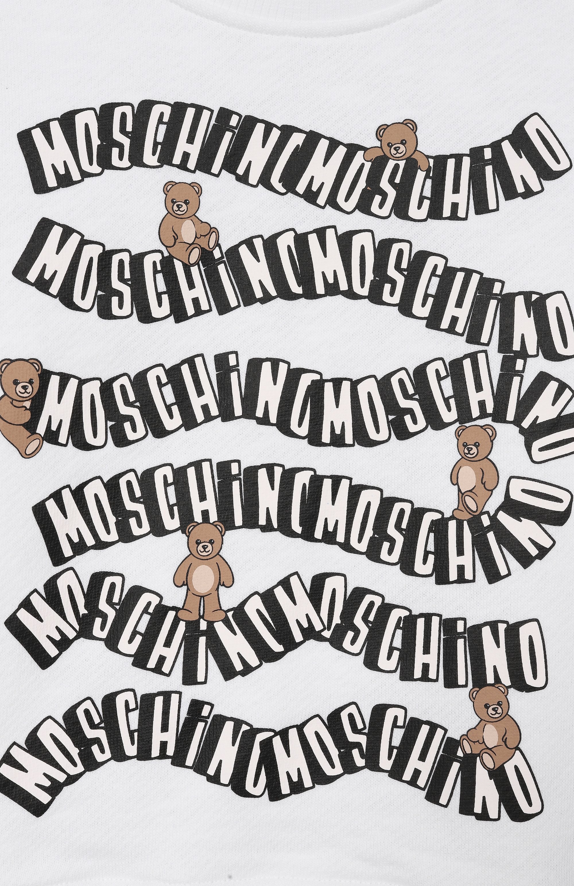 Хлопковый свитшот MOSCHINO белого цвета по цене 13600 руб., арт. HUF09L/LCA88, фото 3 Хлопковый свитшот MOSCHINO, арт. HUF09L/LCA88, фото 3