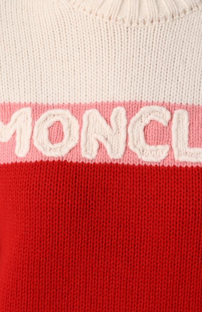 Свитер из смеси шерсти и кашемира MONCLER красного цвета по цене 65500 руб., арт. E2-093-92525-50-A9141, фото 5 Свитер из смеси шерсти и кашемира MONCLER, арт. E2-093-92525-50-A9141, фото 5