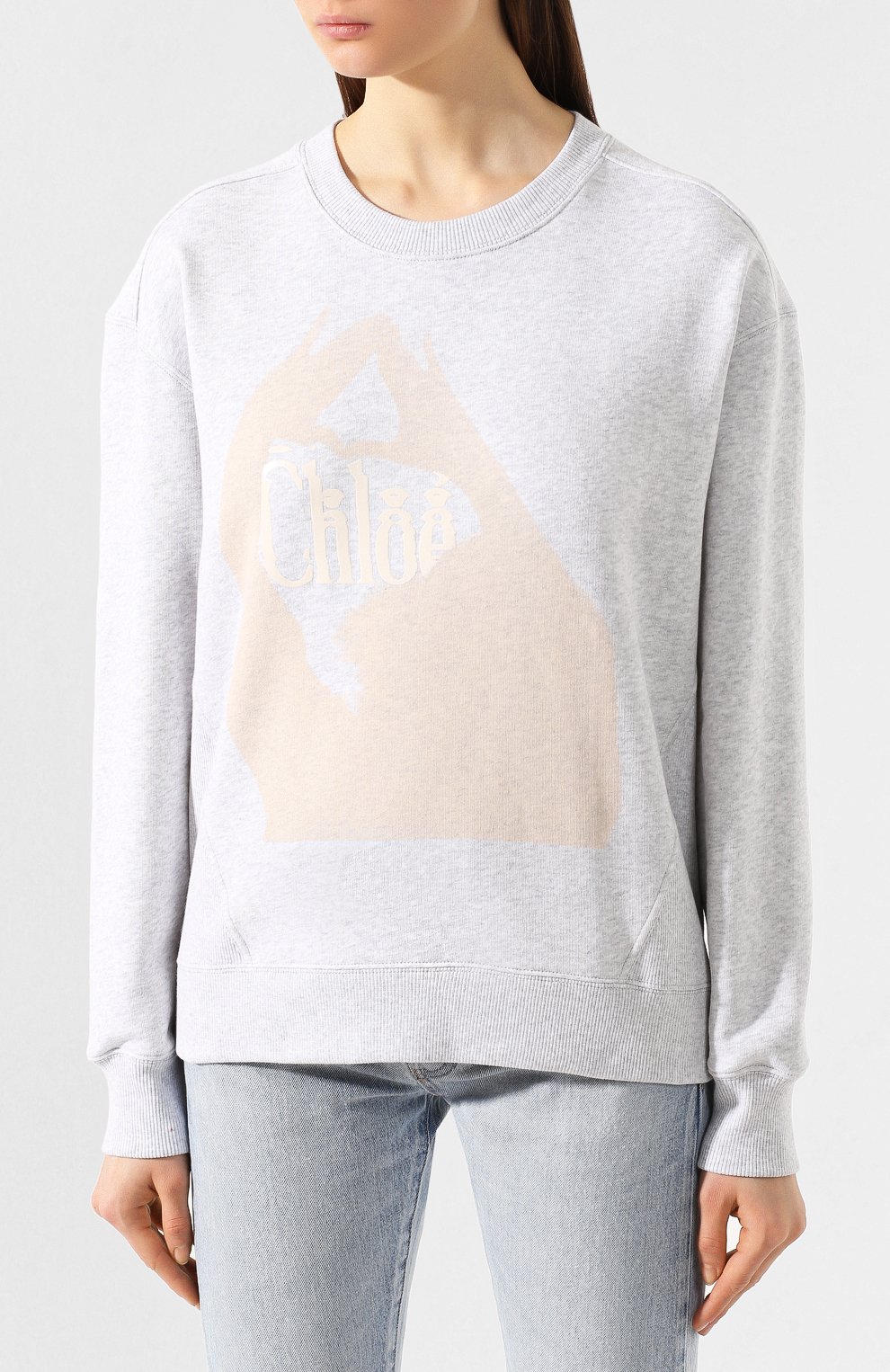 Хлопковый свитшот CHLOÉ, арт. CHC20SJH01085, фото 3