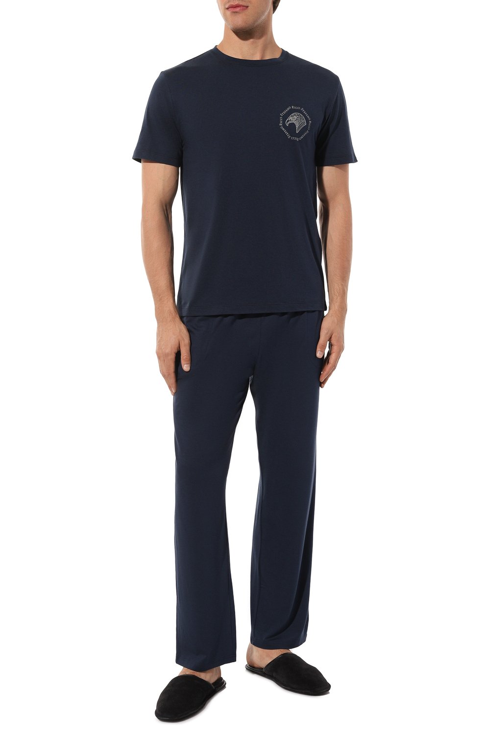 Футболка STEFANO RICCI темно-синего цвета по цене 41950 руб., арт. MNH3102280/803, фото 2 Футболка STEFANO RICCI, арт. MNH3102280/803, фото 2