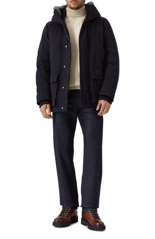 Пуховик из кашемира и шерсти KNT UGK148K0260H02 Синий  UGK148K0260H02 Фото 2