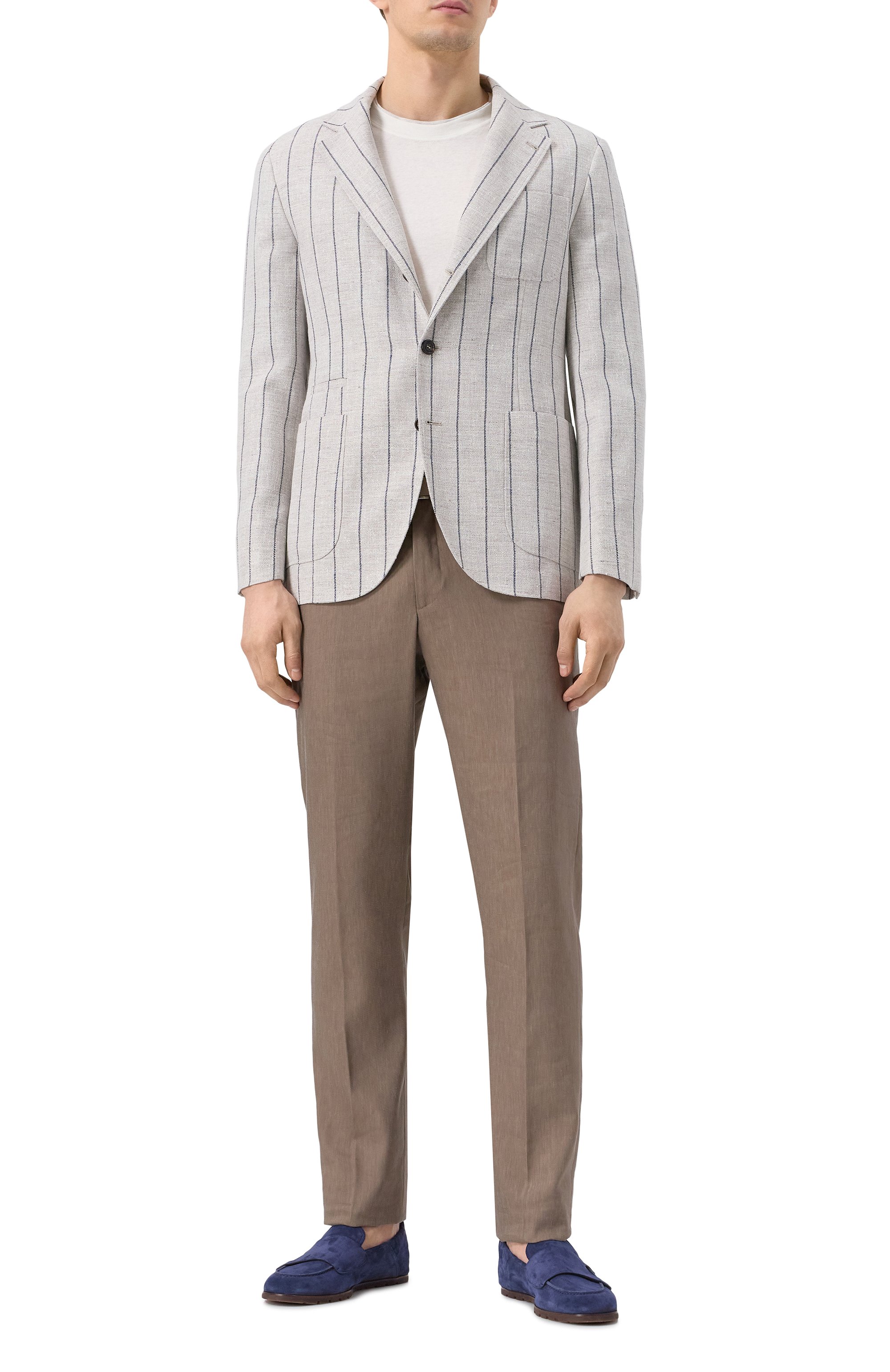 Футболка изо льна и хлопка BRUNELLO CUCINELLI, арт. MW8357427, фото 2