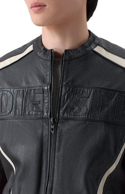 Кожаная куртка DIESEL черного цвета по цене 85800 руб., арт. A21125/0DMBS, фото 5 Кожаная куртка DIESEL, арт. A21125/0DMBS, фото 5