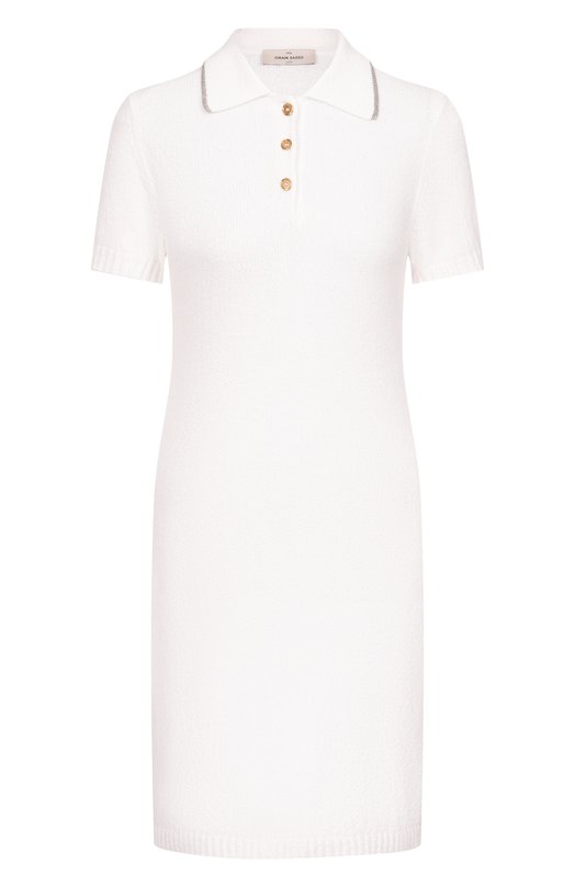 Платье из хлопка и вискозы Gran Sasso 23250/22150 Белый 23250/22150