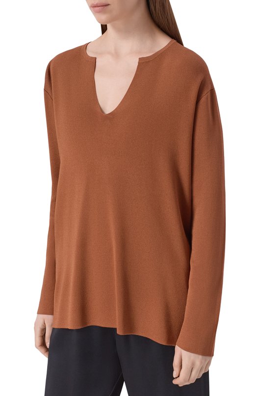 Пуловер из вискозы Gran Sasso 57214/27814 Коричневый  57214/27814 Фото 3