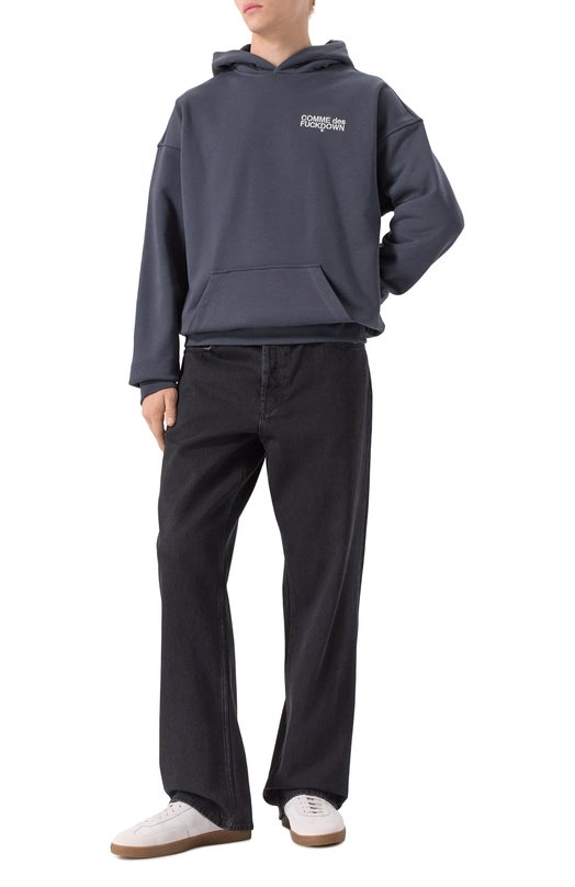 Хлопковое худи Comme des Fuckdown CFABM01725 Серый  CFABM01725 Фото 2