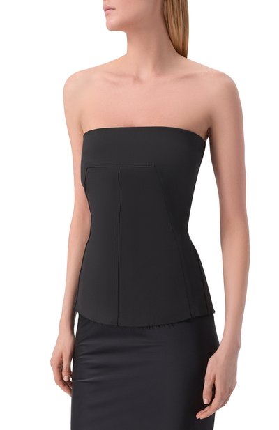 Шерстяной топ-корсет RICK OWENS черного цвета по цене 88800 руб., арт. RP02F5127/WST, фото 3 Шерстяной топ-корсет RICK OWENS, арт. RP02F5127/WST, фото 3