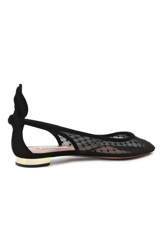 Балетки Bow Tie Aquazzura DNNFLAA0/FMS Чёрный  DNNFLAA0/FMS Фото 5