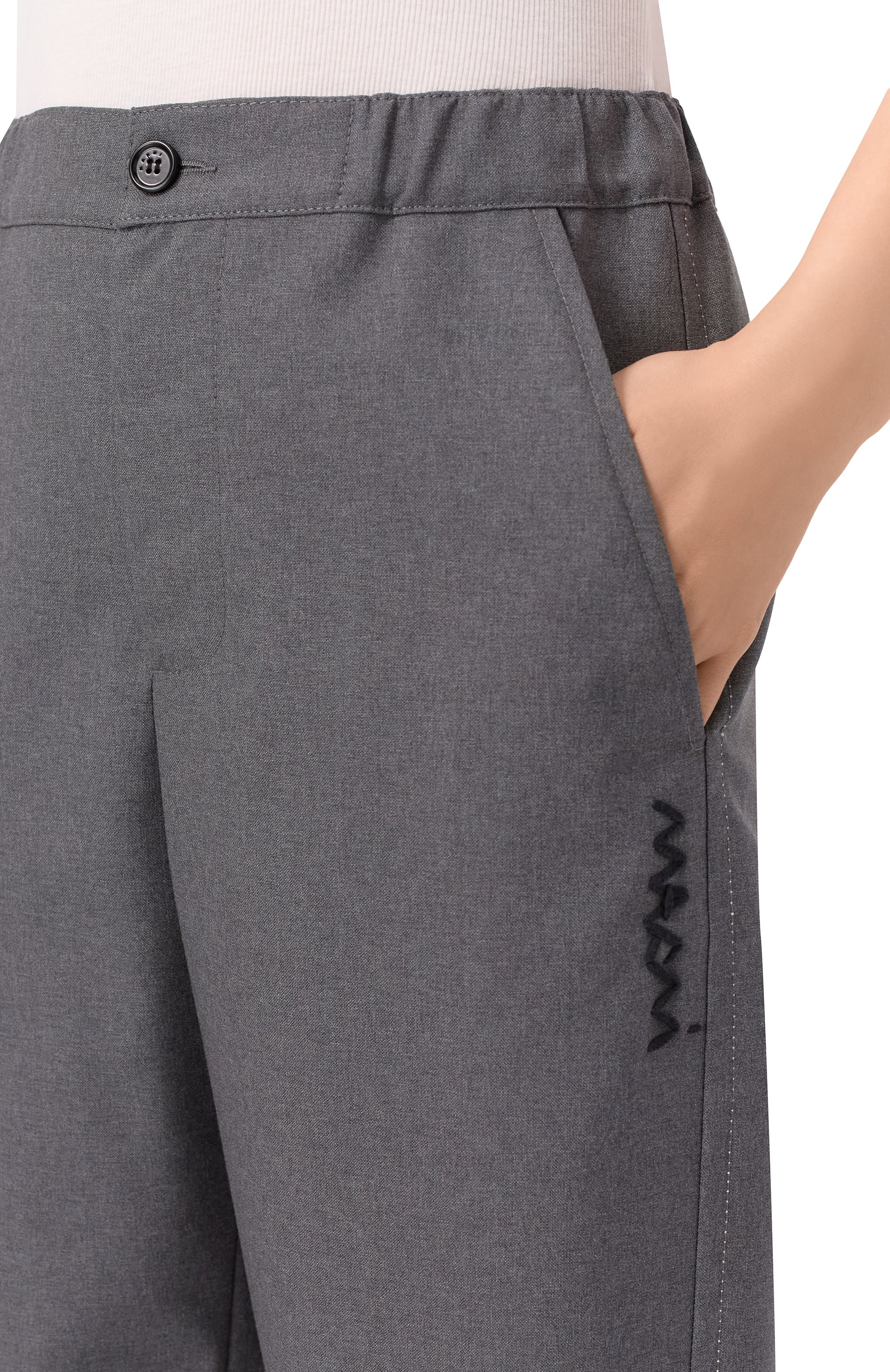 Шерстяные брюки MARNI, арт. PAMA0482U0/TW839, фото 5