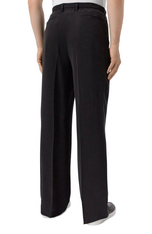 Шелковые брюки Jacob Lee MWP005SS25-SB Чёрный  MWP005SS25-SB Фото 4