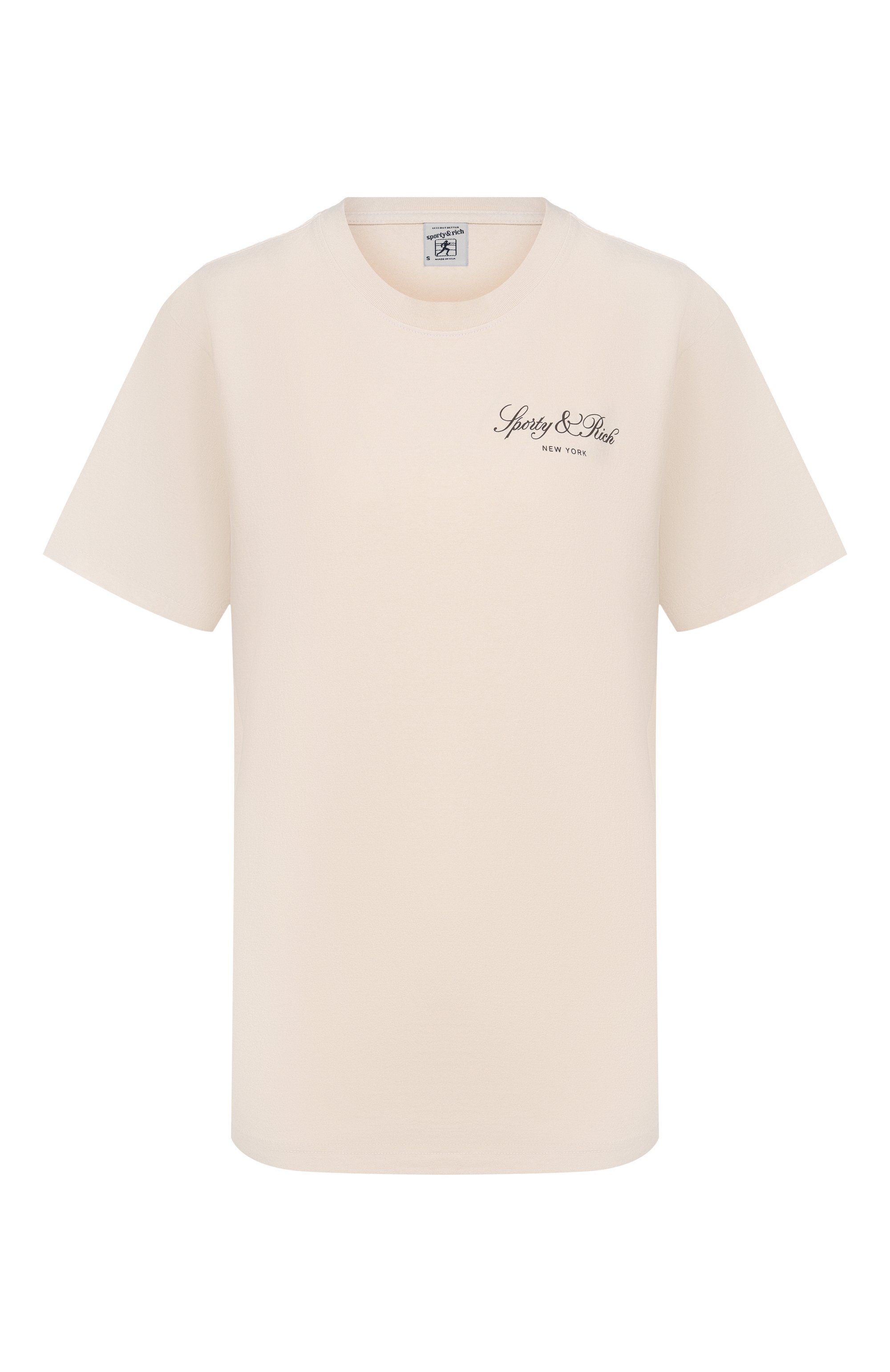 Хлопковая футболка SPORTY AND RICH, арт. T004365232WH37, фото 1