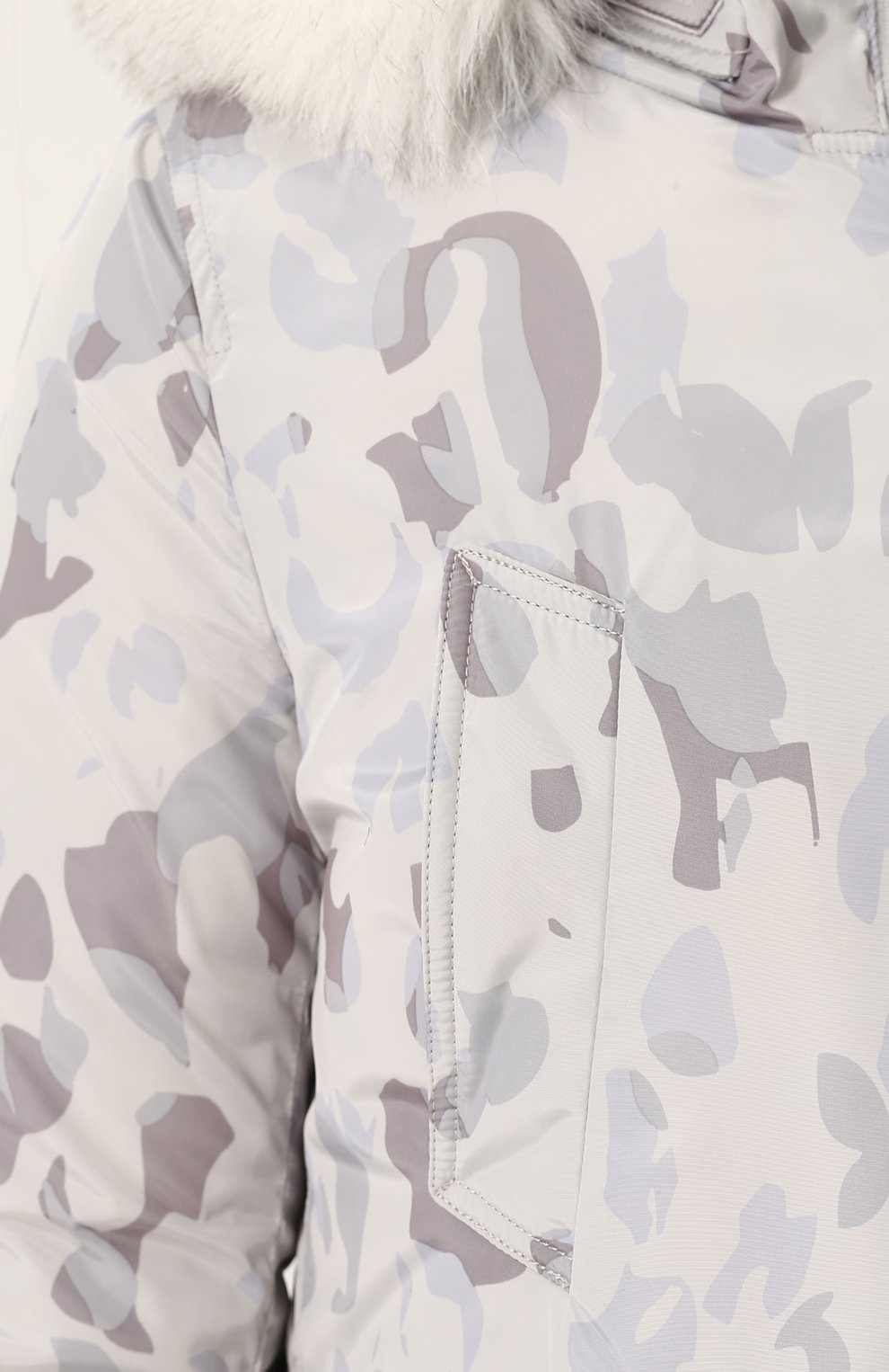 Пуховая парка с принтом и меховой отделкой капюшоном WOOLRICH, арт. WWCPS2534/SM02, фото 5