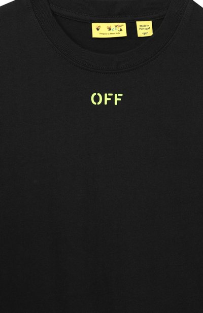 Хлопковая футболка OFF-WHITE, арт. 0BAA002S26JER004_001, фото 3