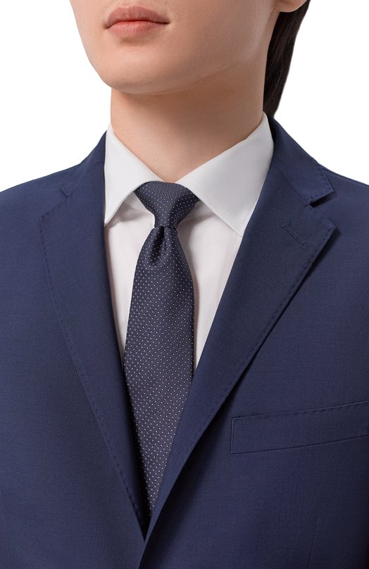 Шелковый галстук Canali 18/HJ04522 Синий  18/HJ04522 Фото 2