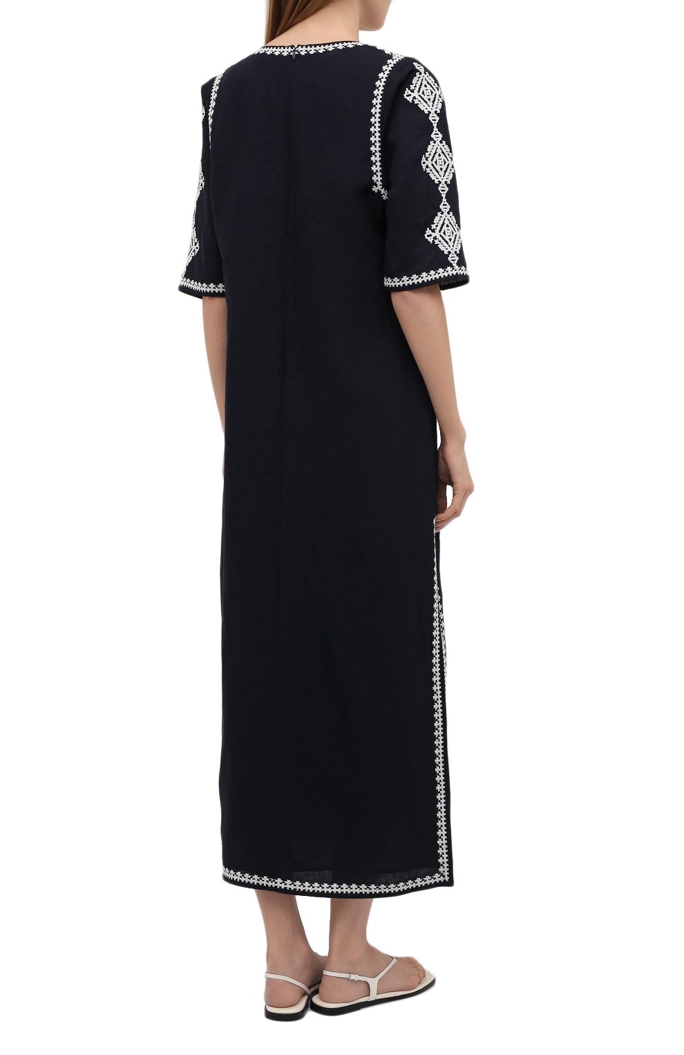 Туника изо льна и вискозы TORY BURCH, арт. 48703, фото 4