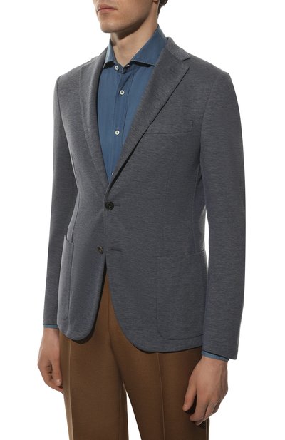 Однобортный пиджак CORNELIANI синего цвета по цене 96350 руб., арт. 89X523-2118814/90, фото 3 Однобортный пиджак CORNELIANI, арт. 89X523-2118814/90, фото 3
