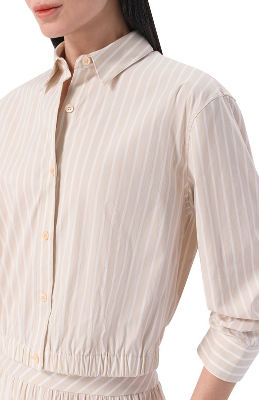 Хлопковая рубашка Theory Q0204530 Бежевый  Q0204530 Фото 5