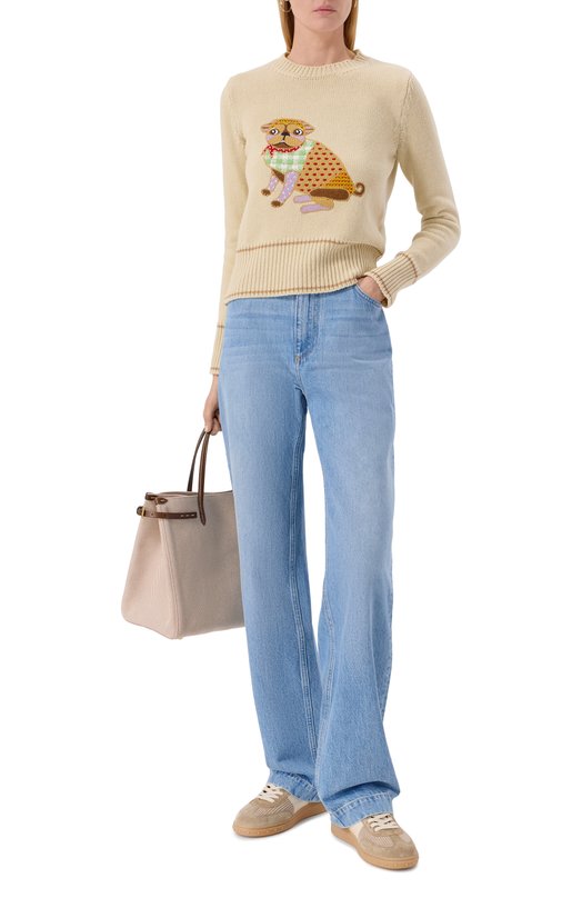 Комбинированные кеды Upvillage Valentino 7W2S0IL9/AJI Бежевый  7W2S0IL9/AJI Фото 3