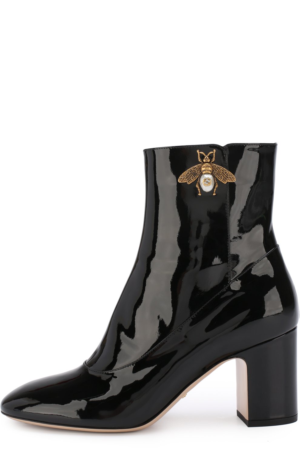 Лаковые ботильоны lois на устойчивом каблуке GUCCI, арт. 475831/BNC00, фото 3