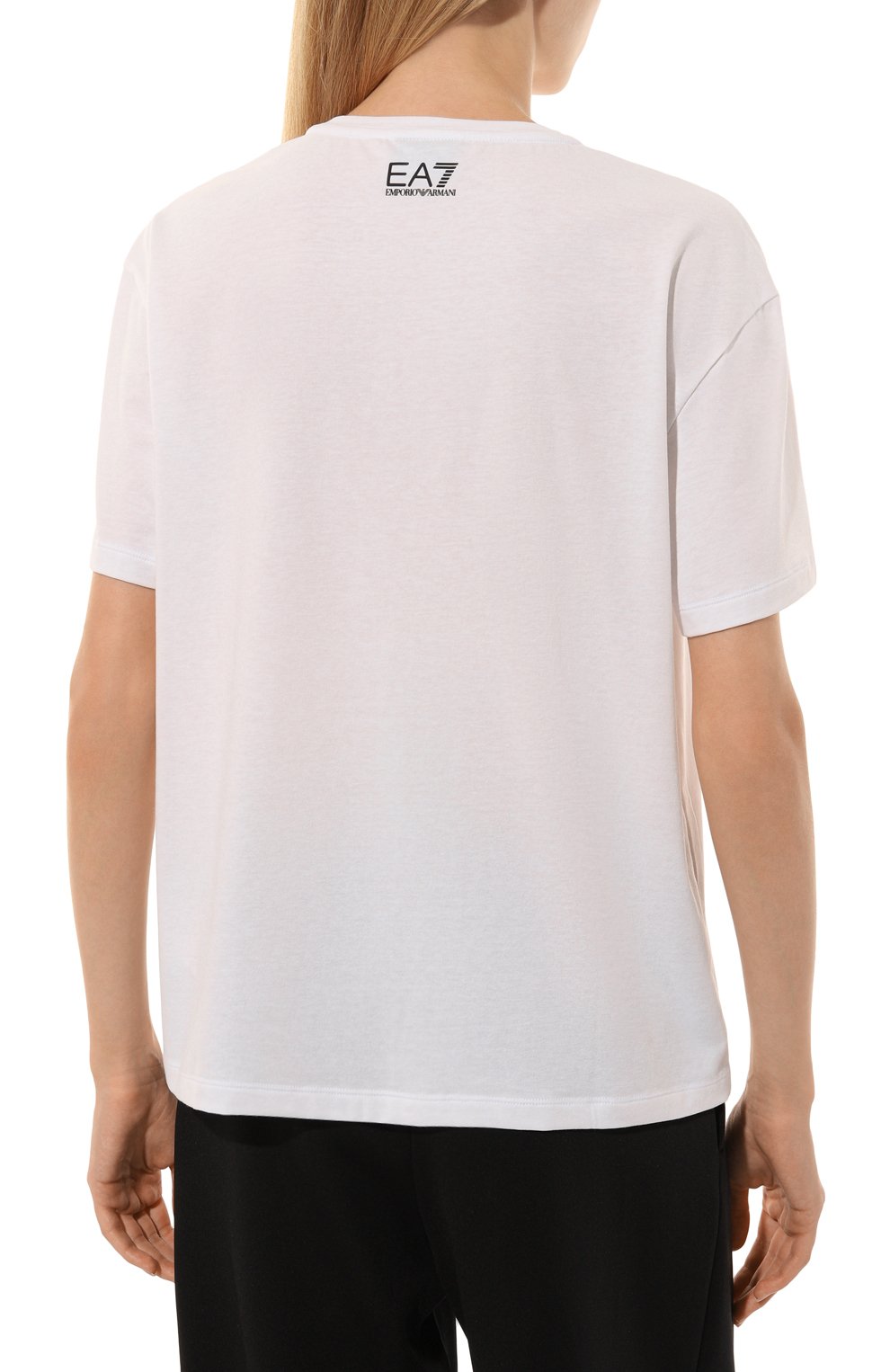 Футболка EA7 белого цвета по цене 6995 руб., арт. 6DTT10/TJVLZ, фото 4 Футболка EA7, арт. 6DTT10/TJVLZ, фото 4