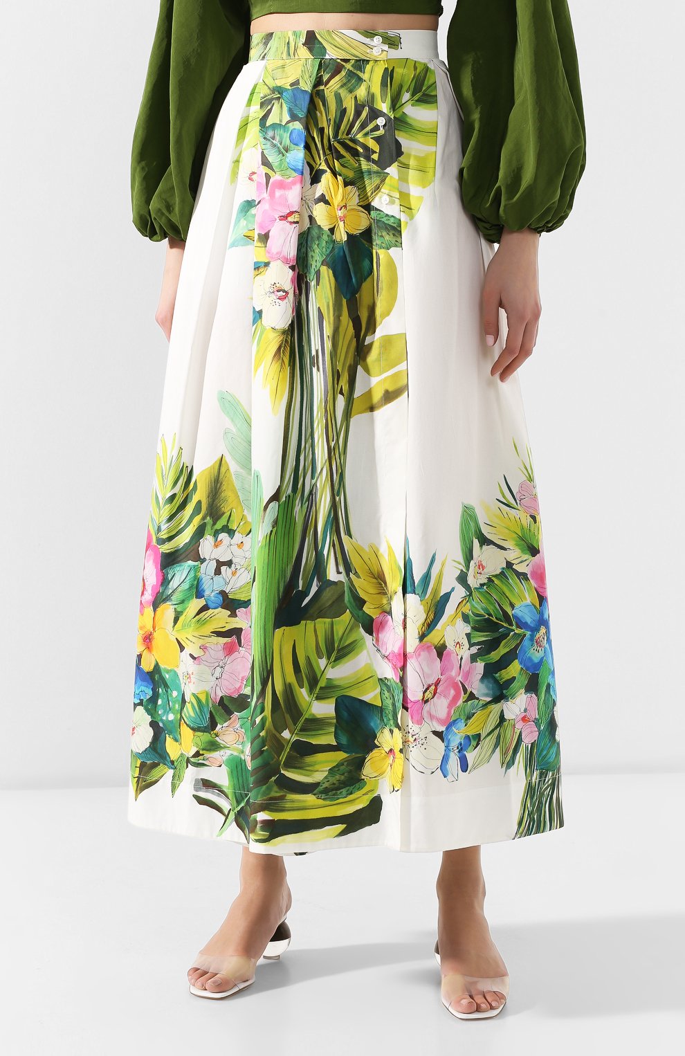 Юбка с принтом SARA ROKA зеленого цвета по цене 41150 руб., арт. ARIZA96/SS19-31, фото 3 Юбка с принтом SARA ROKA, арт. ARIZA96/SS19-31, фото 3