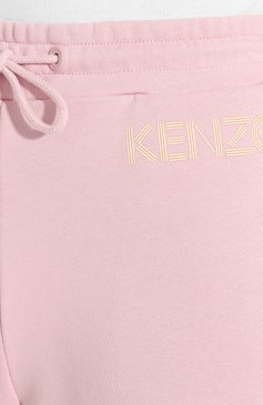 Женские хлопковые шорты KENZO светло-розового цвета, арт. FA52PA719952 | Фото 5 (Статус проверки: Проверена категория; Длина Ж (юбки, платья, шорты): Мини; Материал внешний: Хлопок; Стили: Спорт-шик; Женское Кросс-КТ: Шорты-одежда; Материал сплава: Проставлено; Драгоценные камни: Проставлено)