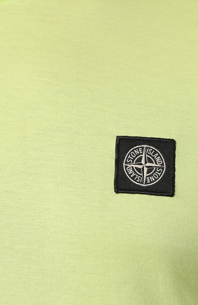 Хлопковая футболка STONE ISLAND светло-зеленого цвета по цене 15350 руб., арт. 711524113, фото 5 Хлопковая футболка STONE ISLAND, арт. 711524113, фото 5