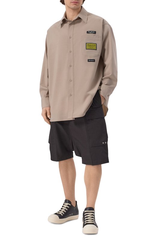 Хлопковые шорты Rick Owens RU01F2389/P Чёрный  RU01F2389/P Фото 2